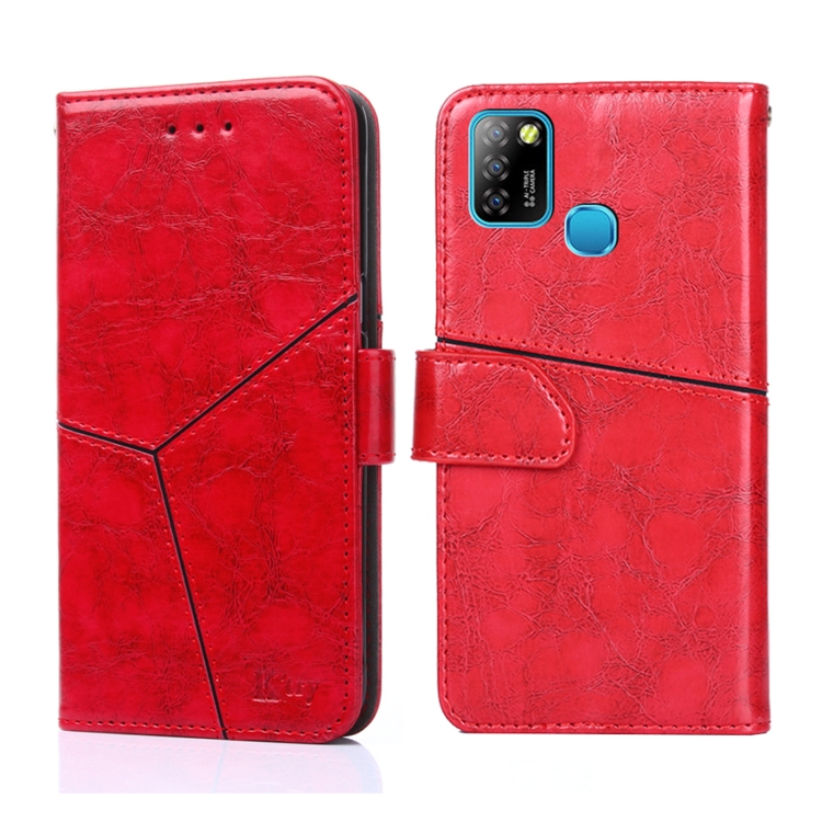 

For Infinix Hot 10 Lite / Smart 5 X657 Geometric Stitching Horizontal Flip Leather Phone Case(Red)