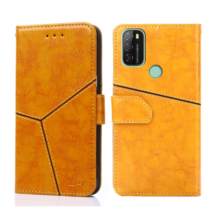 

For Blackview A70 Geometric Stitching Horizontal Flip Leather Phone Case(Yellow)