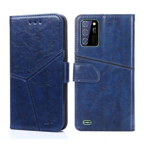 

For OUKITEL C25 Geometric Stitching Horizontal Flip Leather Phone Case(Blue)