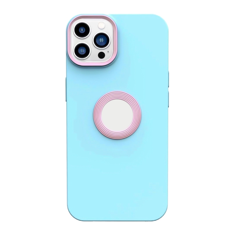 

Contrast Color 3 in 1 TPU Phone Case For iPhone 12 Pro(Pink+Mint Green)