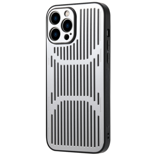 

Hollow Heat Dissipation Metal Phone Case For iPhone 12 Pro(Silver)