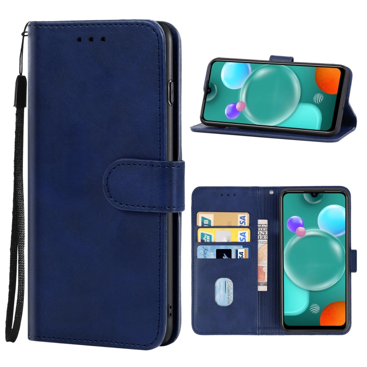 

For vivo V20 SE Leather Phone Case(Blue)