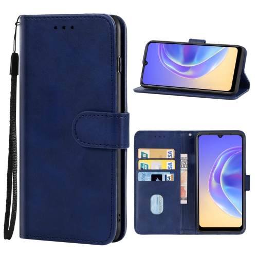 

For vivo V21 4G Leather Phone Case(Blue)