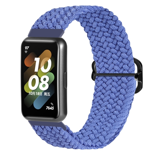 

For Huawei Band 7 Nylon Braided Buckle Watch Band(Blue)