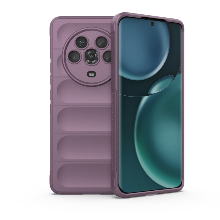 

For Honor Magic4 Magic Shield TPU + Flannel Phone Case(Purple)