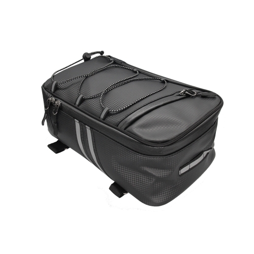 

Motorcycle Waterproof PU Leather Rack Rear Carrier Bag, Capacity: 8L with Rain Cover