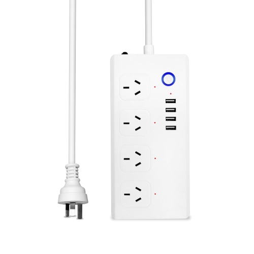 

ZigBee 10A SM-SO301-A 4 Holes + 4 USB 2000W Multi-purpose Smart Power Strip, AU Plug