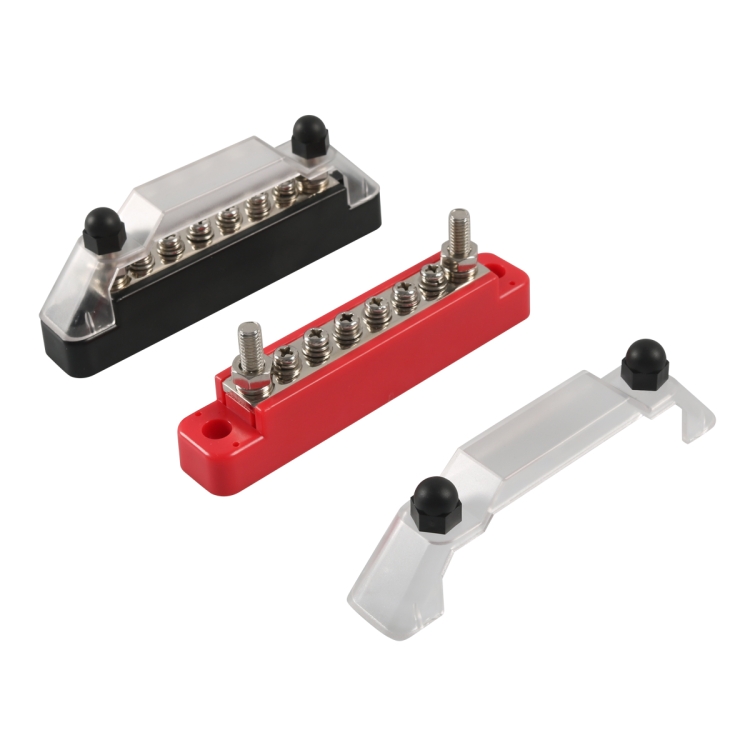 

A7460 1 Pair Power Distribution Block 4 x M6 Terminal Studs Positive & Negative with 4 Fixing Screws