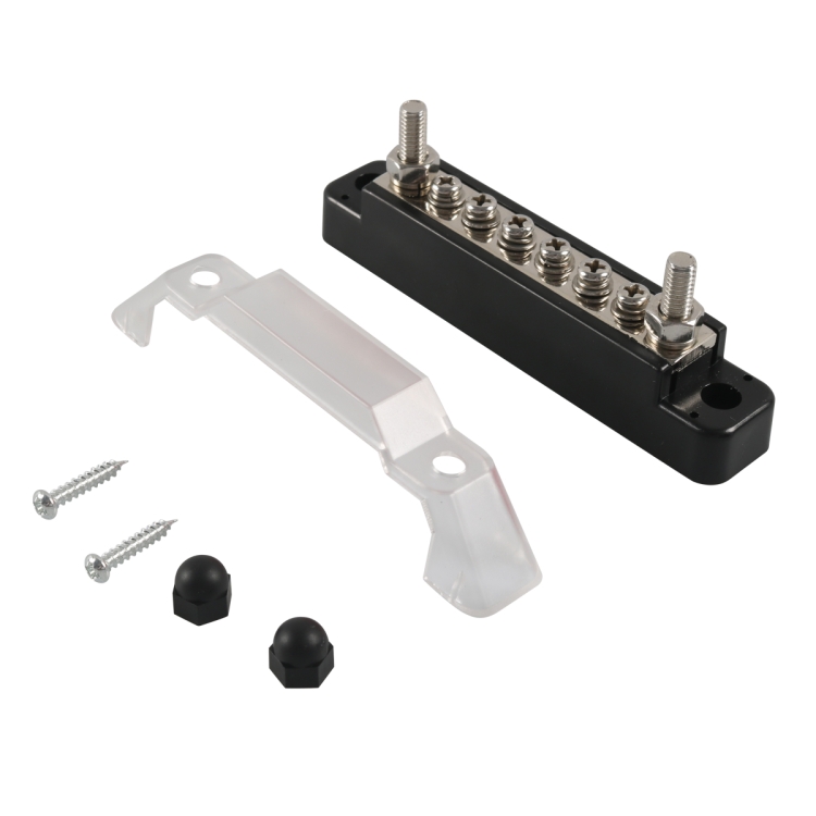 

A7465-01 6 Way Power Distribution Block 4 x M6 Terminal Studs with 2 Fixing Screws