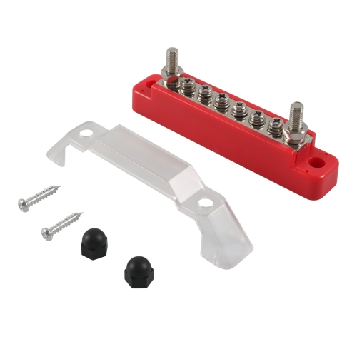 

A7465-02 6 Way Power Distribution Block 4 x M6 Terminal Studs with 2 Fixing Screws