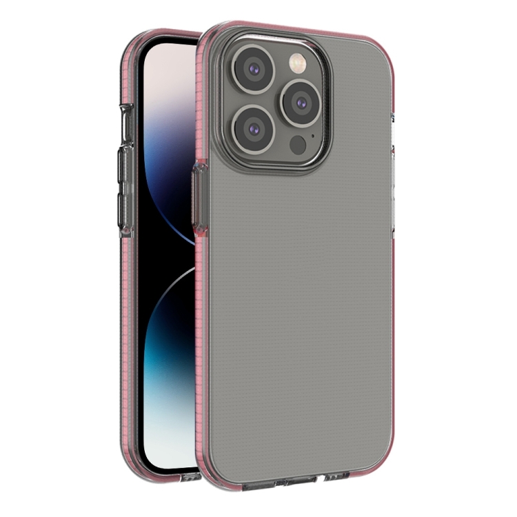 

For iPhone 14 Pro Max Two-color Transparent TPU Phone Case (Pink)
