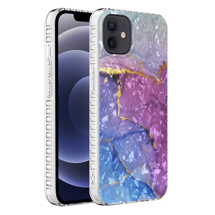

2.0mm Airbag Shockproof TPU Phone Case For iPhone 12 / 12 Pro(Blue Purple Marble)