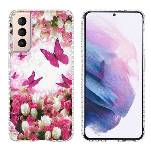 

For Samsung Galaxy S21 Plus 5G 2.0mm Airbag Shockproof TPU Phone Case(Dancing Butterflies)