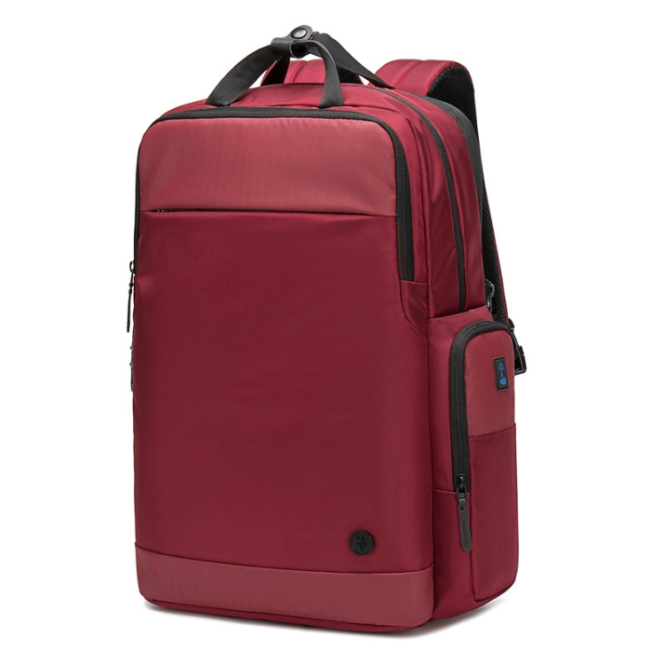 

USB Rechargeable Anti-splashing Anti-theft Computer Backpack(Red)