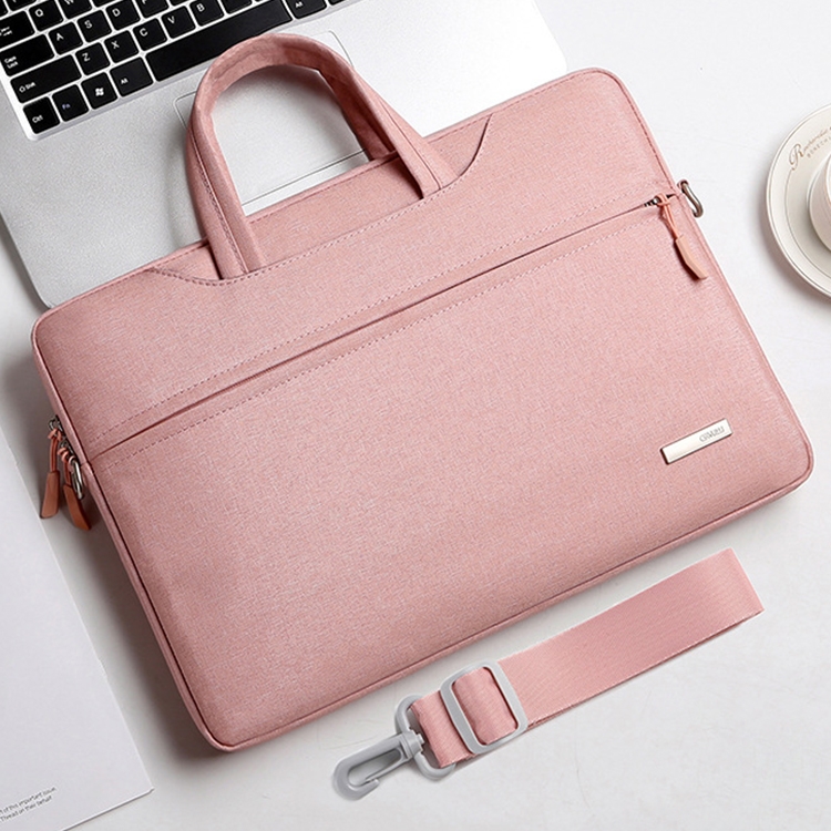 

Handbag Laptop Bag Inner Bag with Shoulder Strap, Size:16.1 inch(Pink)