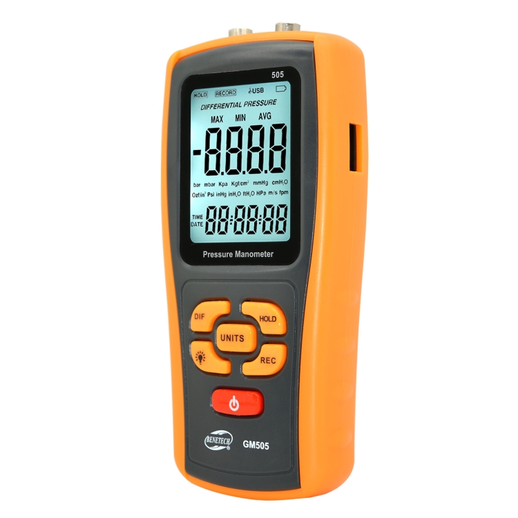 

BENETECH GM505 Portable Pressure Gauge, Battery Not Included