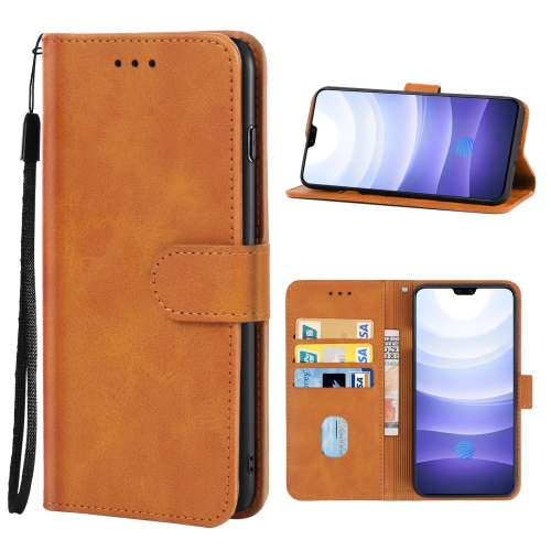 

For vivo S9 Leather Phone Case(Brown)