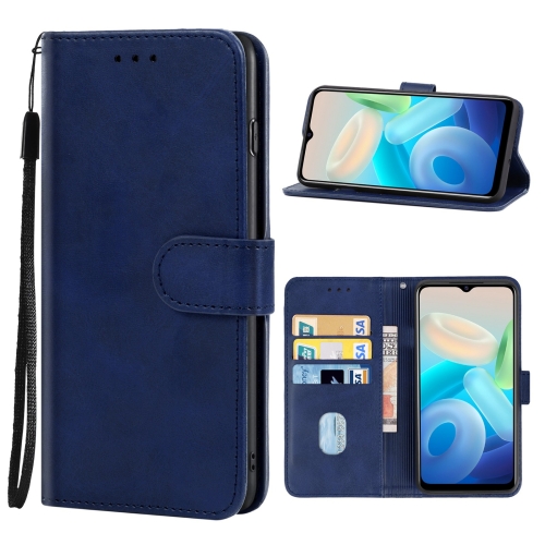 

For vivo Y76s Leather Phone Case(Blue)