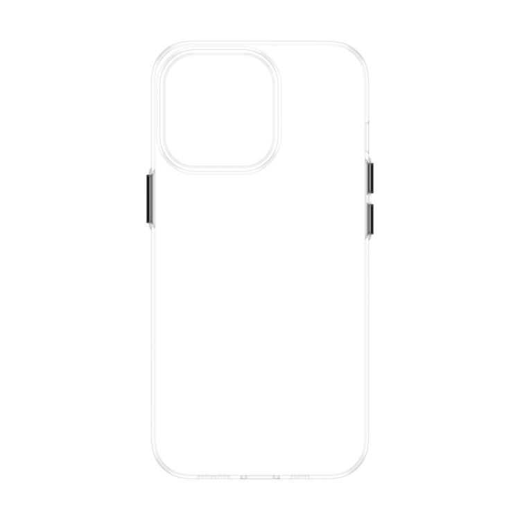 

Transparent PC Metal Button Phone Case For iPhone 12 Pro Max(Transparent)