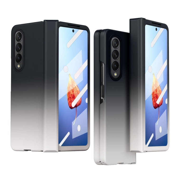 

For Samsung Galaxy Z Fold4 Colorful Gradient Phone Case(Black White)