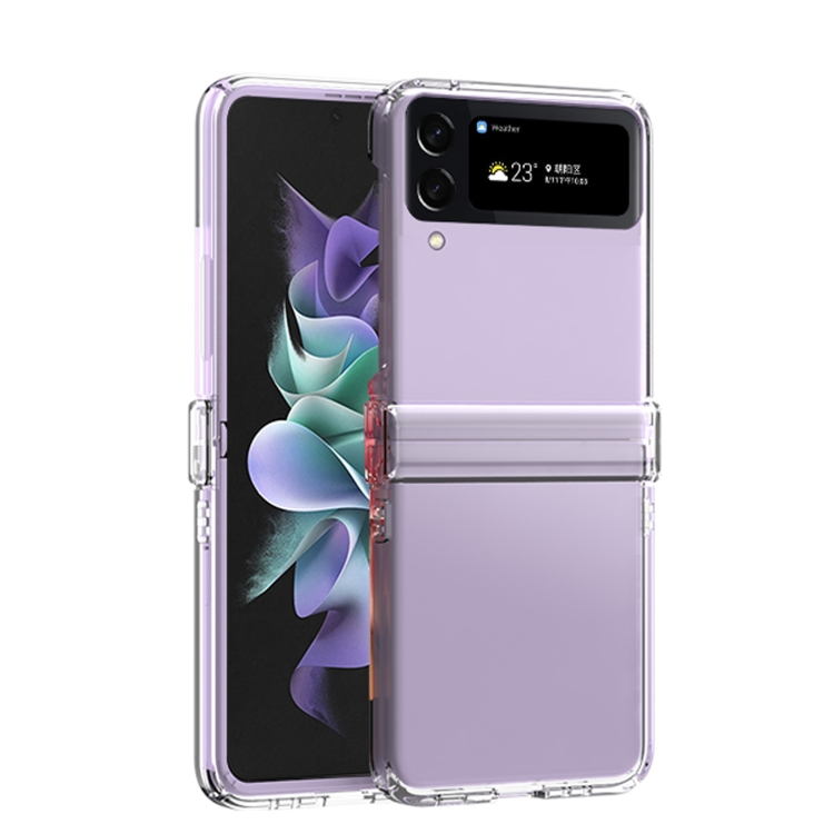 

For Samsung Galaxy Z Flip4 Macaron Three-piece Set Phone Case(Transparent)