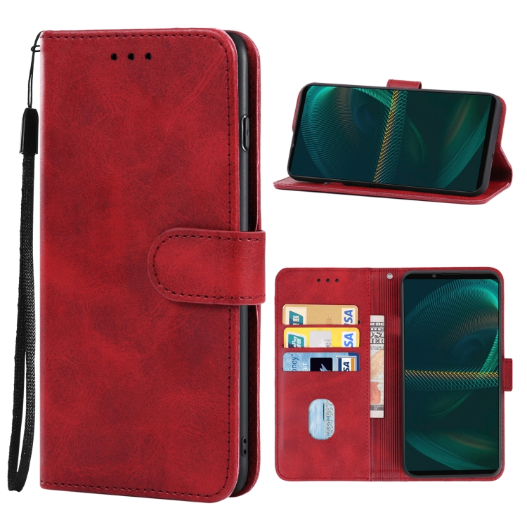 

For Sony Xperia 5 III Leather Phone Case(Red)