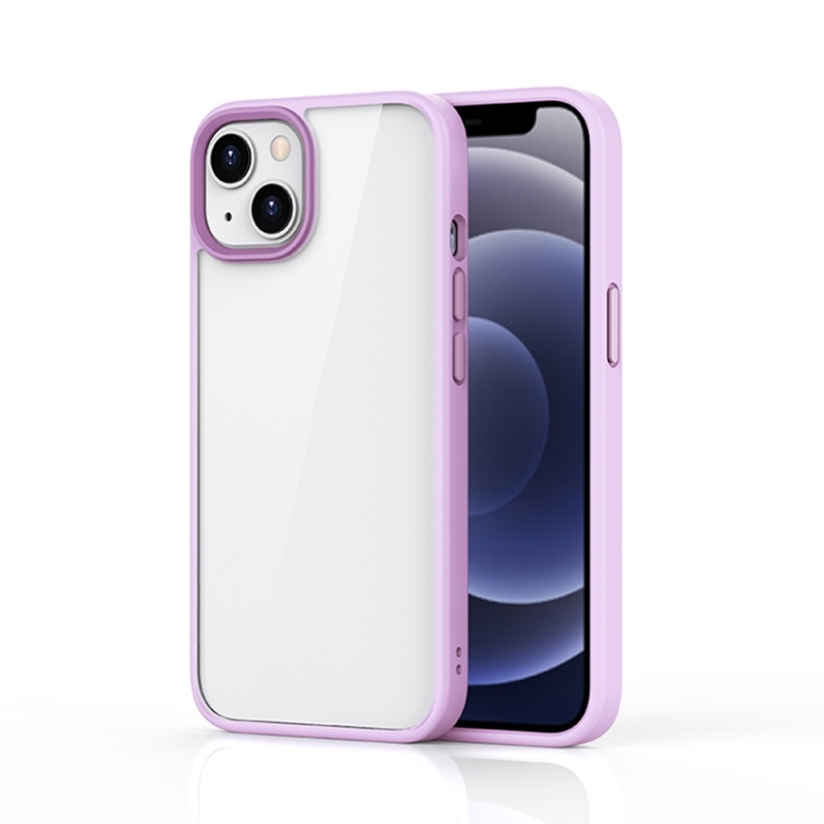 

Ming Shield Hybrid Frosted Transparent Phone Case For iPhone 14(Purple)