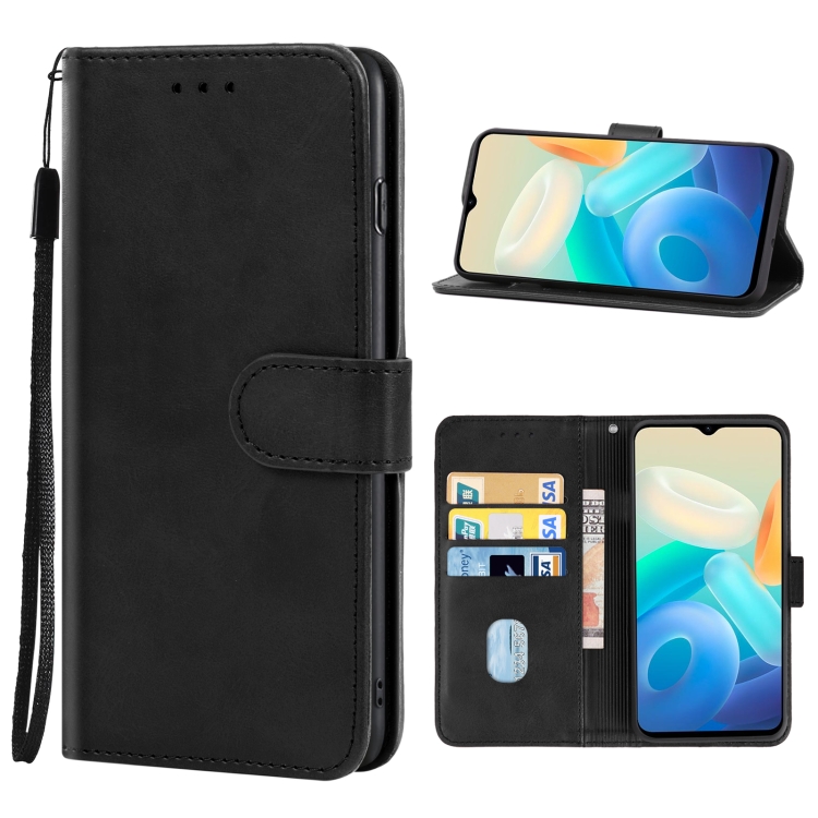 

For vivo Y77 Leather Phone Case(Black)