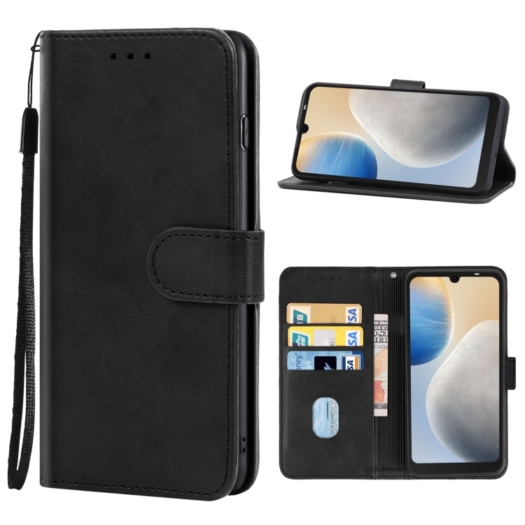 

For Tecno Pop 6 Leather Phone Case(Black)