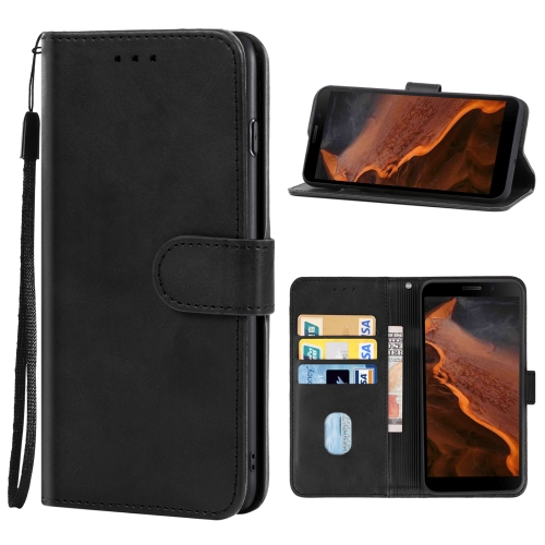 

For Doogee S61/S61 Pro Leather Phone Case(Black)