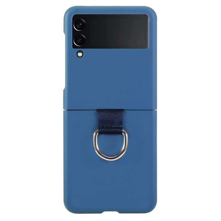 

For Samsung Galaxy Z Flip3 5G Macaron Color Silicone Soft Phone Case(Blue)