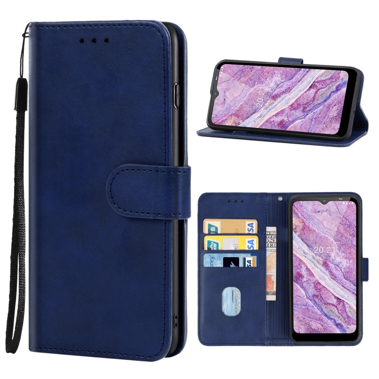 

For Nokia C10 Leather Phone Case(Blue)