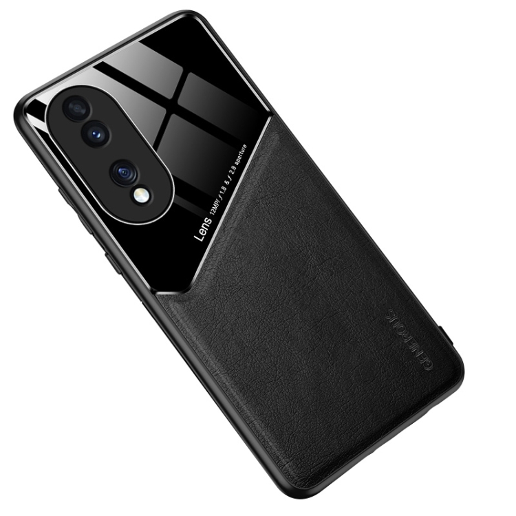 

For Honor 70/70 Pro All-inclusive Leather + Organic Glass Phone Case(Black)