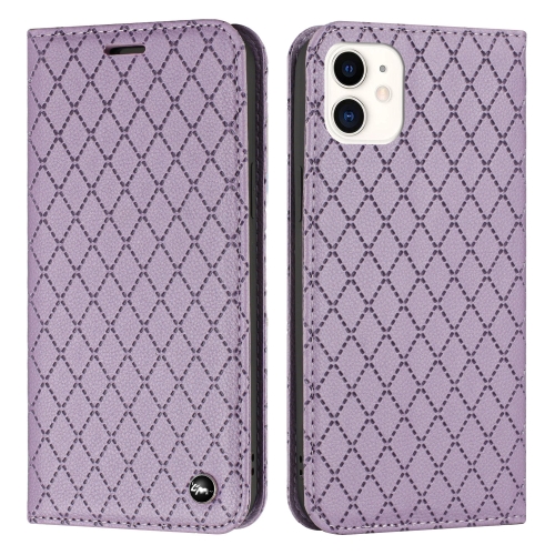 

S11 RFID Diamond Lattice Flip Leather Phone Case For iPhone 11(Purple)