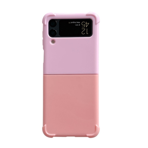 

For Samsung Galaxy Z Flip3 5G Macaron Candy Color Matching TPU Phone Case(Pink Rose)