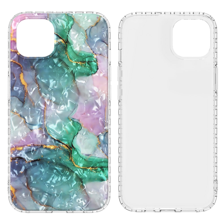 

2.0mm Airbag Shockproof TPU Phone Case For iPhone 14(Ink Green Marble)