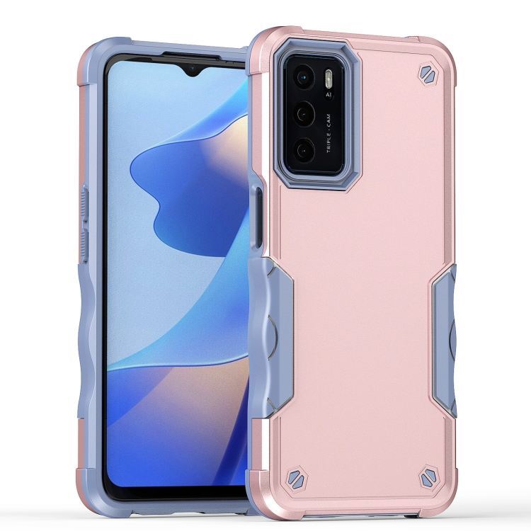 

For OPPO A16s Non-slip Armor Phone Case(Rose Gold)