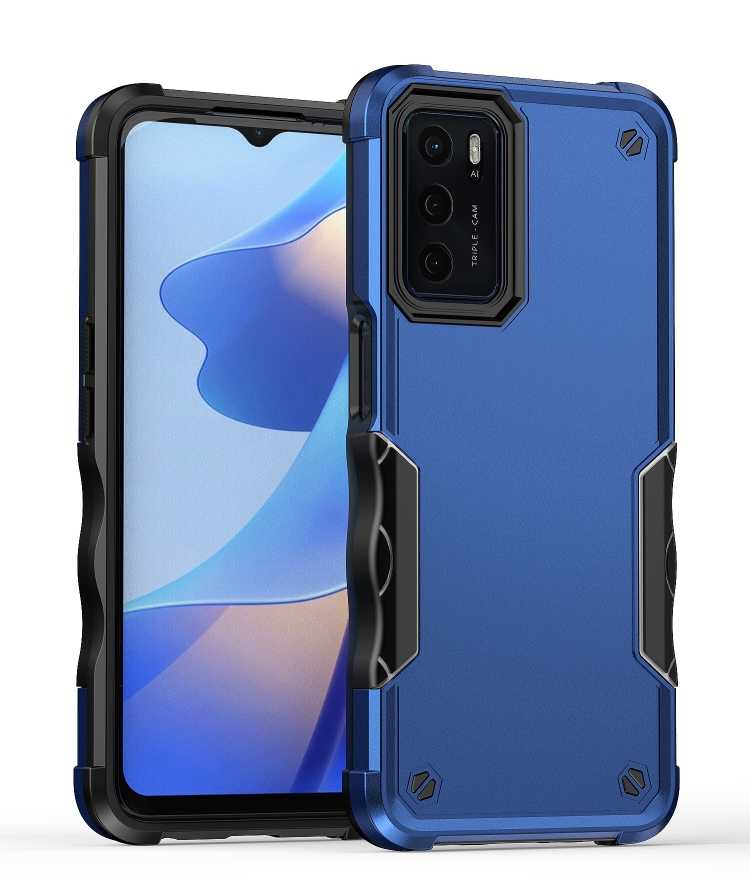 

For OPPO A55 5G Non-slip Armor Phone Case(Blue)