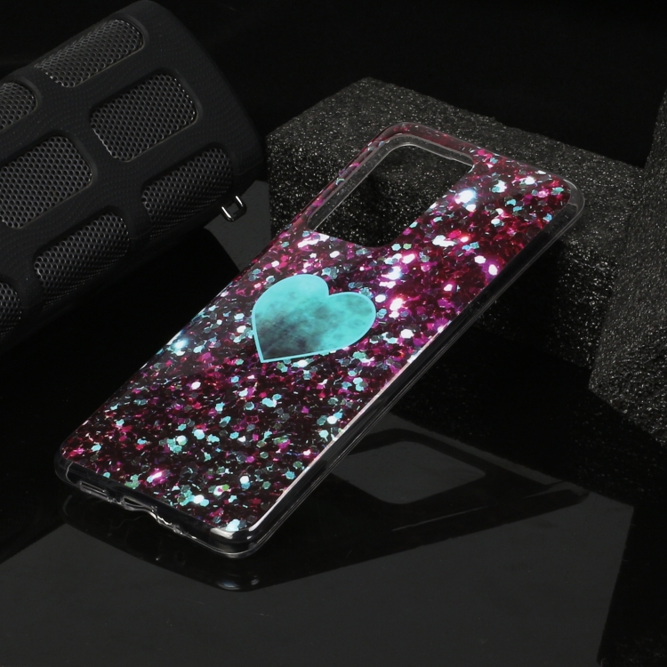 

For Galaxy S20 Ultra Marble Pattern Soft TPU Protective Case(Green Love)