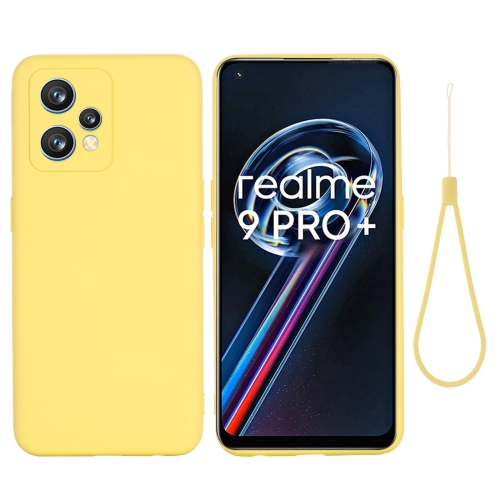 

For OPPO Realme 9 4G Global/Realme Narzo 50 Pro 5G Global Pure Color Liquid Silicone Shockproof Full Coverage Phone Case(Yellow)