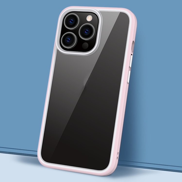 

Gorgeous Color Series PC + TPU Shockproof Phone Case For iPhone 14 Pro(Pink)