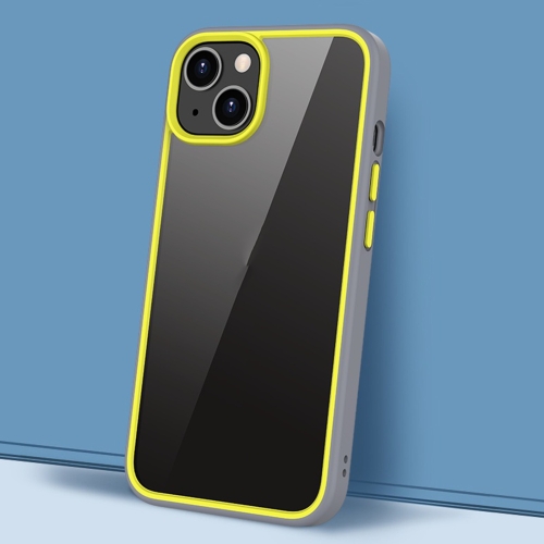 

Gorgeous Color Series PC + TPU Shockproof Phone Case For iPhone 14(Yellow)