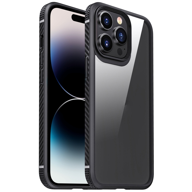 

For iPhone 14 Pro Max Carbon Fiber Four-corner Airbag Shockproof Case (Black)