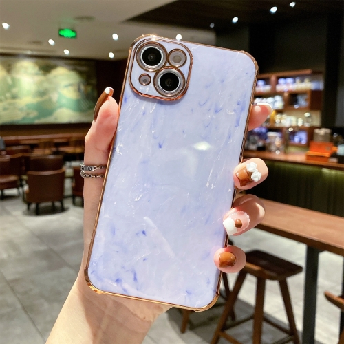

Marble Texture Electroplating Phone Case For iPhone 14 Pro Max(Light Purple)