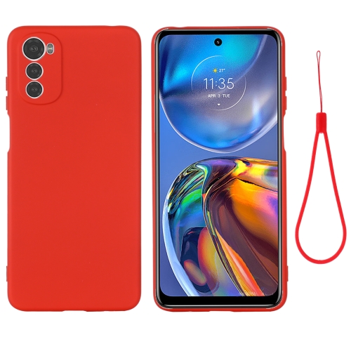 

For Motorola Moto G22/ E32s 4G Pure Color Liquid Silicone Shockproof Full Coverage Phone Case(Red)