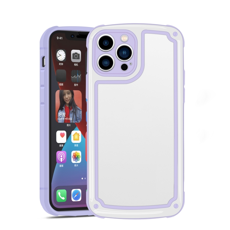 

For iPhone 14 Airbag Shockproof Hybrid Phone Case (Candy Purple)
