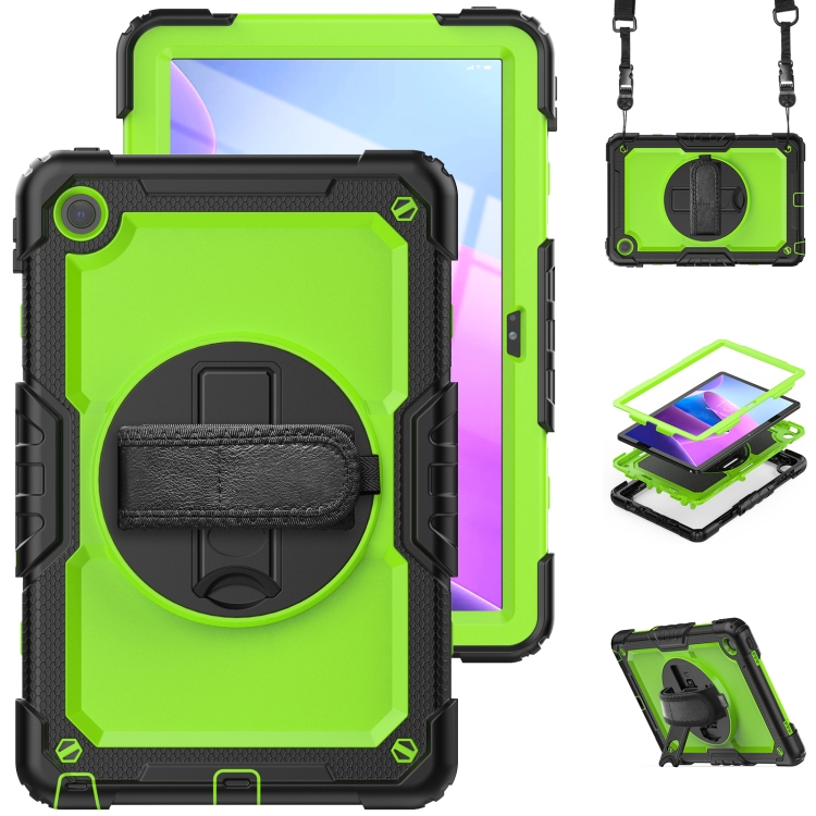 

For Lenovo Tab M10 Plus 10.6 3rd Gen 2022 Silicone + PC Tablet Case(Yellow Green + Black)