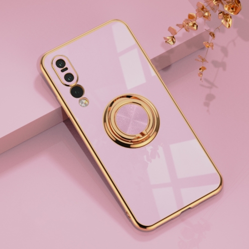 

For Huawei P20 Pro 6D Plating Astronaut Ring Kickstand Phone Case(Light Purple)