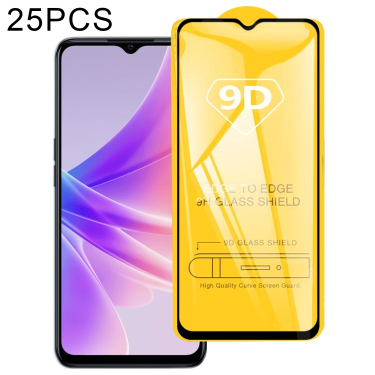 

25 PCS 9D Full Glue Full Screen Tempered Glass Film For OPPO A97