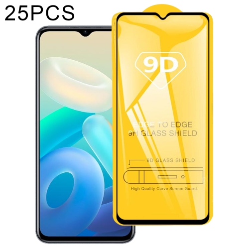 

25PCS 9D Full Glue Full Screen Tempered Glass Film For vivo Y77